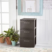 Sterilite 3 Drawer Espresso Weave Tower, 1 unit