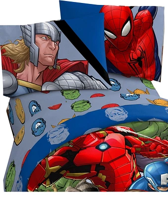 Marvel Avengers Fight Club  4-Piece Full Sheet Set, 100% Polyester