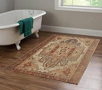 Great Zero Garron Ivory & Rust 3' x 5' Accent Rug