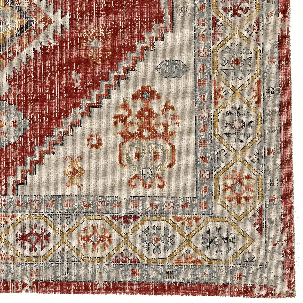 Great Zero Koble Ivory & Rust 8' x 10' Area Rug