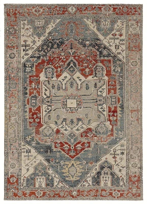 Great Zero Anlow Ivory & Blue 8' x 10' Area Rug