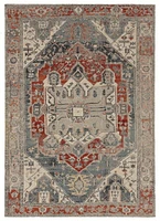 Great Zero Anlow Ivory & Blue 8' x 10' Area Rug