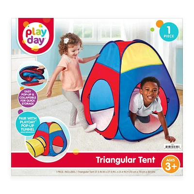 Tente triangulaire Play Day, tente pop-up pour enfants de 3 ans et plus