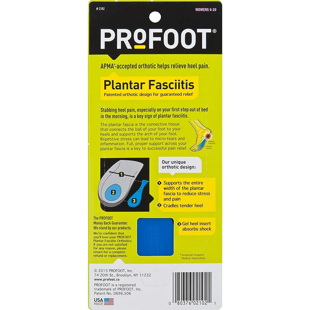 Plantar Fasciitis Women's, Gel heel insert absorbs shock and provides added heel protection