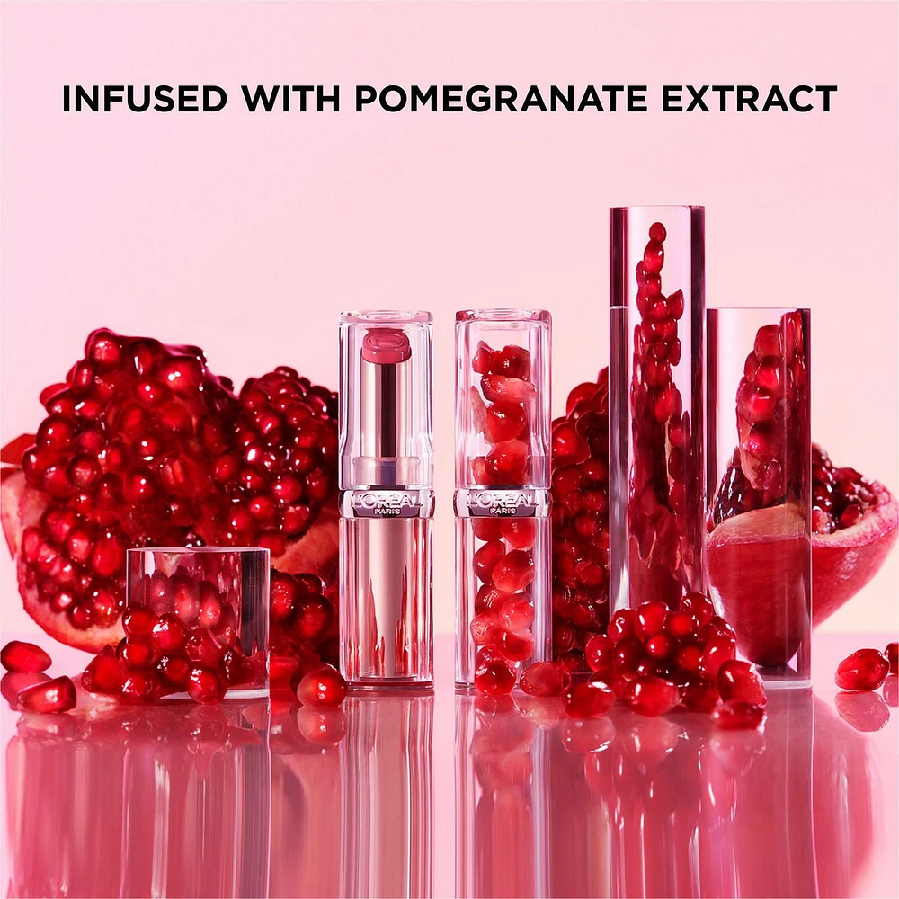 Rouge à lèvres-en-baume Glow Paradise L’Oréal Paris, baume à lèvres teinté, rouge à lèvres hydratant avec extrait de grenade pour lèvres sensibles, testé par des dermatologues, Pastel Exaltation, 3 g (0,1 oz) Rouge à lèvres-en-baume