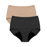 Hanes Fresh & Dry Moderate Leak Protection Briefs, 2-Pack, Sizes S - 2XL