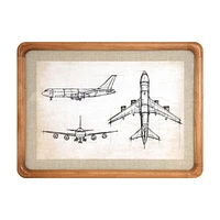 16x22 Framed Linen Art - Plane