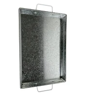 Home Trends White Metal Rectangle Tray ,1 Piece