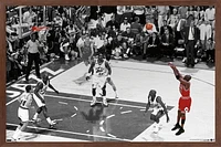 Michael Jordan - The Shot Horizontal Wall Poster