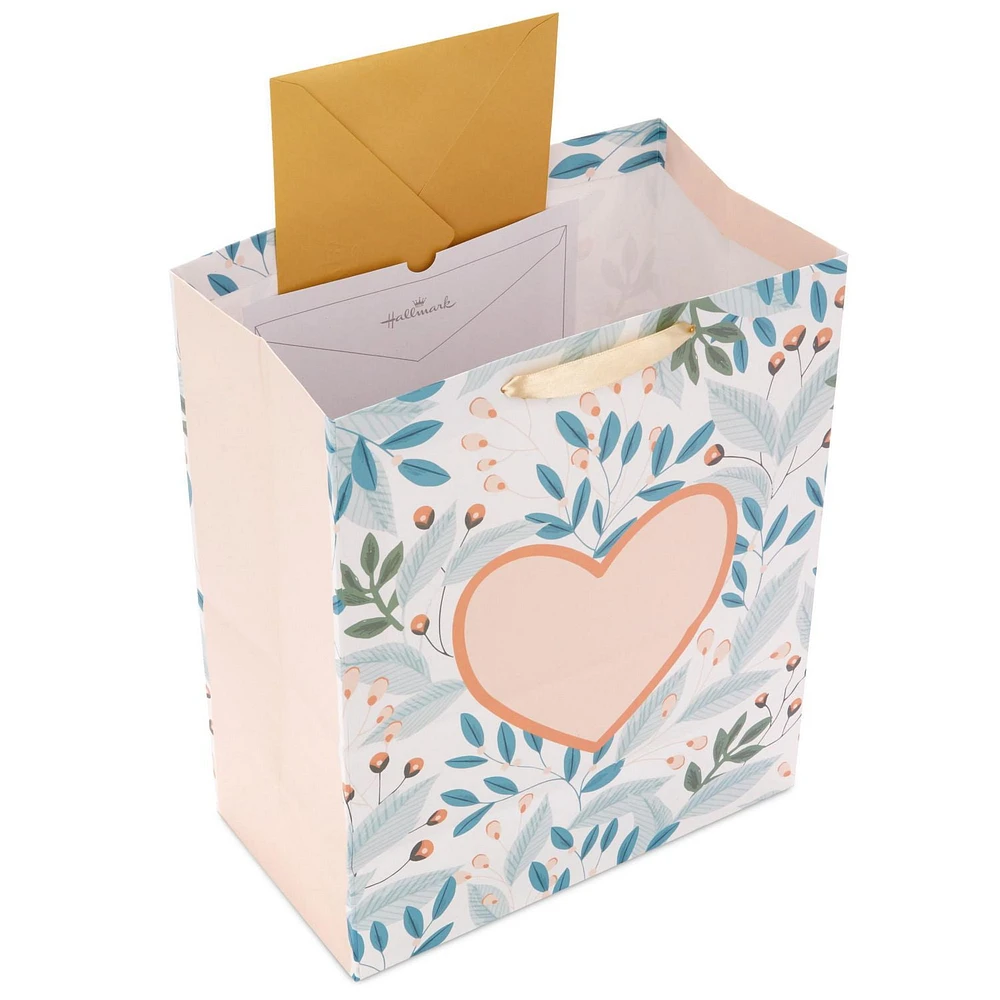 Hallmark 13" Gift Bag–Gold Heart on Vines