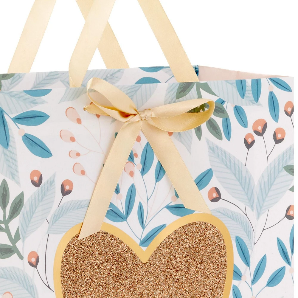 Hallmark 13" Gift Bag–Gold Heart on Vines