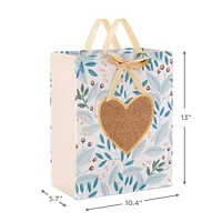 Hallmark 13" Gift Bag–Gold Heart on Vines