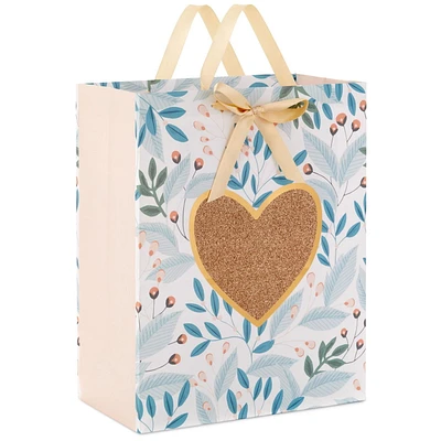 Hallmark 13" Gift Bag–Gold Heart on Vines