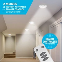 Bell + Howell Wireless Motion Activated LED Ceiling Light with Remote Control, 3500K Soft White, Battery Operated, Easy Installation, Ceiling Light