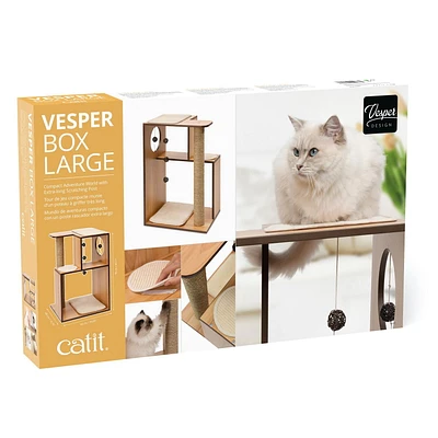 Vesper V-Box, Large, Walnut Cat Tree