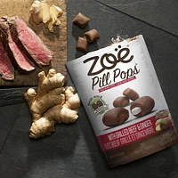 Zoë Pill Pops Grilled Beef with Ginger