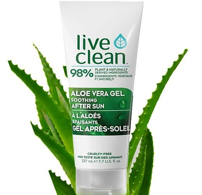 Live Clean After Sun Aloe Vera Gel, 227 mL