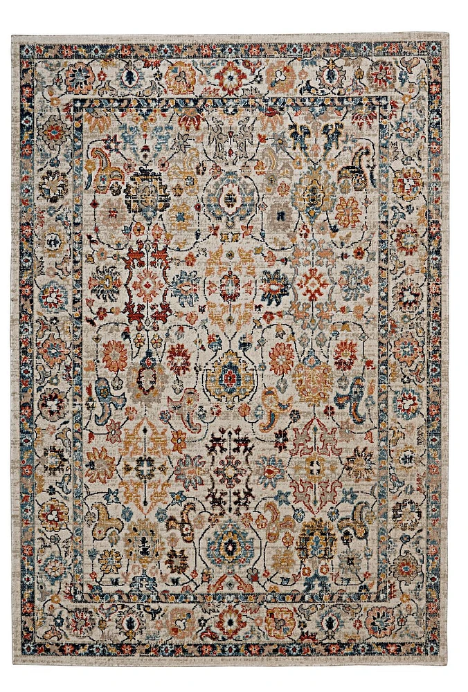 Great Zero Laramie Ivory & Blue 5' x 7'6" Area Rug