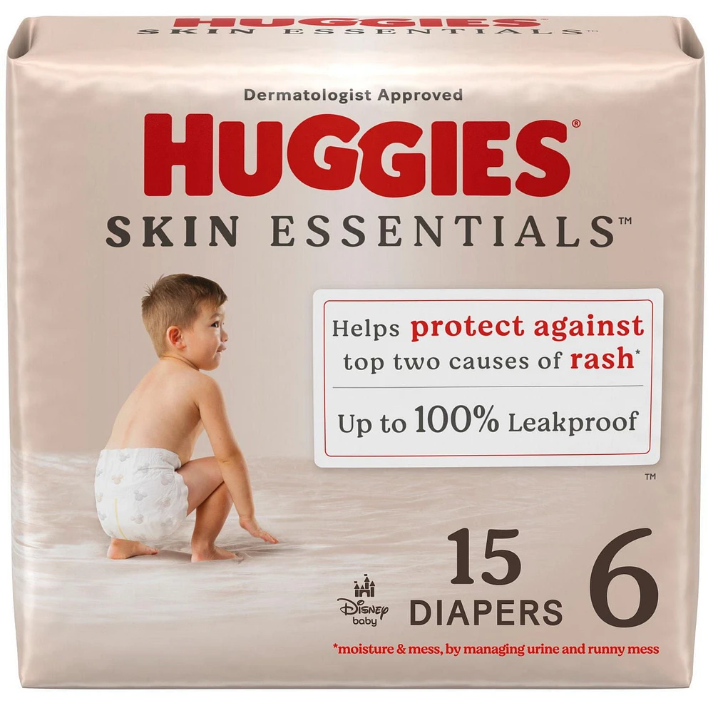 Huggies Skin Essentials Baby Diapers, Sizes: N-6, 31-15 Count