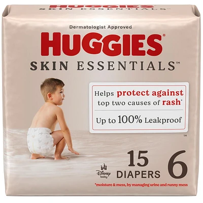 Couches pour bébés Huggies Skin Essentials, Tailles: N-6, 31-15 Unités