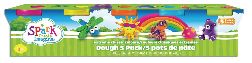 Spark Create Imagine Dough 5 Pack - Extreme Neon Colours