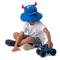 FlapJackKids - Reversible Baby, Kids & Toddler Sun Hat - Monster & Car - UPF 50+
