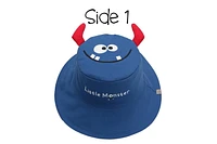 FlapJackKids - Reversible Baby, Kids & Toddler Sun Hat - Monster & Car - UPF 50+