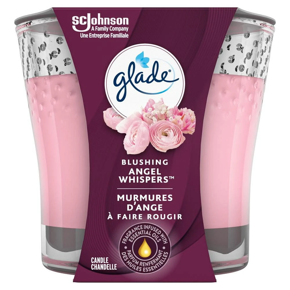 Glade® Scented Candle Air Freshener, Angel Whispers, 1-Wick Candle