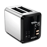 KRUPS My Memory Digital Stainless Steel 2 Slot Toaster KH320D50 With Extra Large LED Display