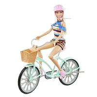 Barbie Backyard Fun Gift Set with 2 Barbie Dolls, Chelsea Doll, Pet Puppies, Bicycle, Skateboard, Game Table & Accessories, Ages 3+