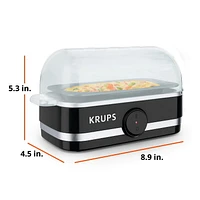 KRUPS Simply Electric Egg Cooker with Accessories to make Eggs Hard Boiled, Poached, Scrambled, Omelet, 6 egg capacity