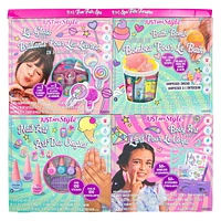 4-in-1 Just My Style Fun Fair Spa, 4 Fashion-Forward Activity Kits All-in-One Bundle, Includes DIY Lip Gloss, Nail Art, Body Art & Bath Bombs