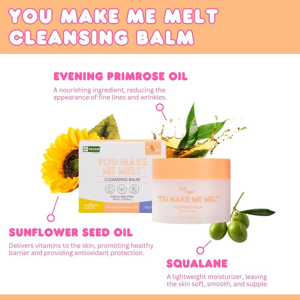 SoloVegan You Make Me Melt Cleansing Balm, Cleansing Balm 100 mL