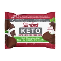 SlimFast Keto Bomb Snacks Snacks, 14x17g Mint Chocolate Cups Per Box, 238g