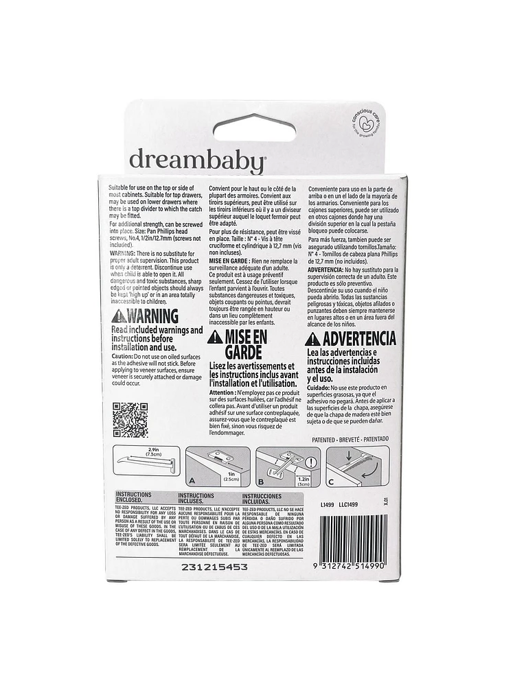 Dreambaby® Adhesive Latches - Extra Long - 7pk, Strong & Easy to Install!