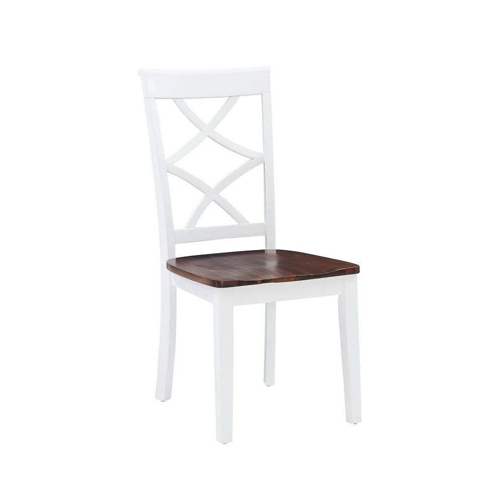 Rossi 5-Piece Dining Set, Cherry and White