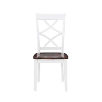 Rossi 5-Piece Dining Set, Cherry and White