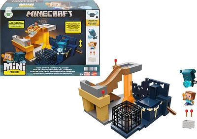 Minecraft Mini Mode Rise of the Warden Playset, 2 Minis, Steve & Warden Figures & DLC Code, Ages 6+