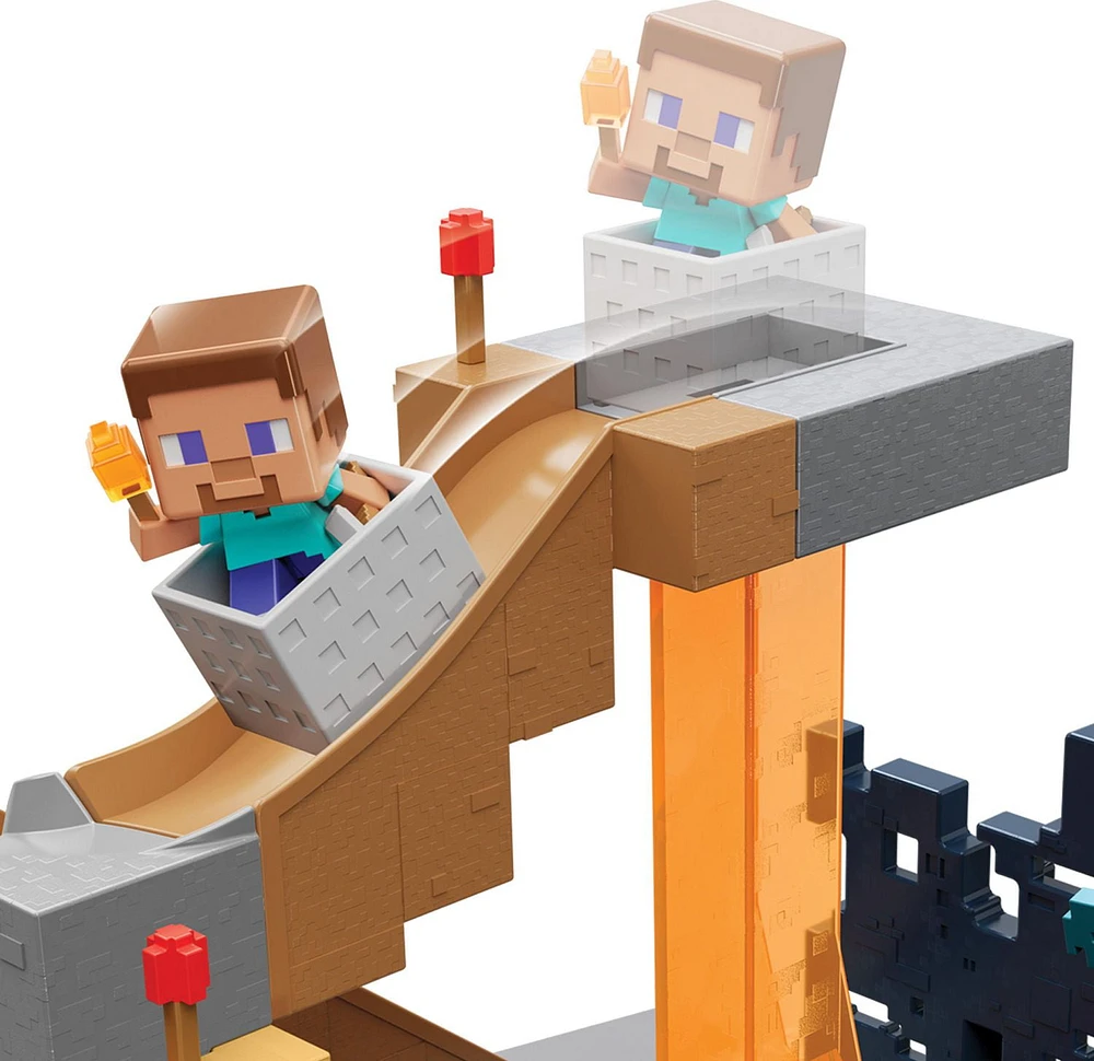 Minecraft Mini Mode Rise of the Warden Playset, 2 Minis, Steve & Warden Figures & DLC Code, Ages 6+