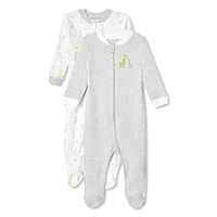 George Infants' 2-Piece Footed Sleeper Pack
