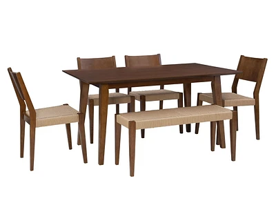 Parisi 6-Piece Dining Set, Brown