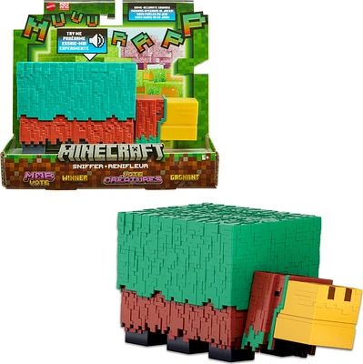 Minecraft Sniffer Action Figure with Game-Accurate Sounds, 3.25-inch Scale Collectible Toy, Ages 6+