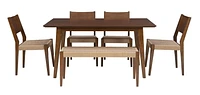 Parisi 6-Piece Dining Set, Brown