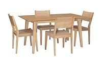 Parisi 5-Piece Dining Set, Natural