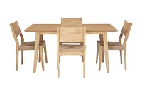 Parisi 5-Piece Dining Set, Natural