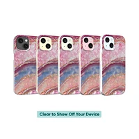 Pink Pearlescent Agate - Premium Fashion Phone Case for iPhone 15 Plus / iPhone 14 Plus, You deserve something pretty!