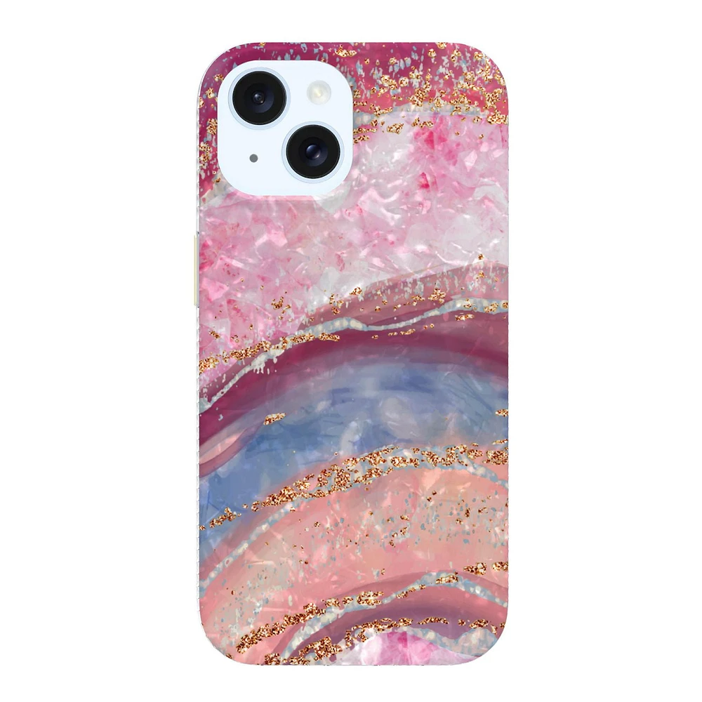 Pink Pearlescent Agate - Premium Fashion Phone Case for iPhone 15 Plus / iPhone 14 Plus, You deserve something pretty!