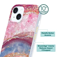 Pink Pearlescent Agate - Premium Fashion Phone Case for iPhone 15 Plus / iPhone 14 Plus, You deserve something pretty!