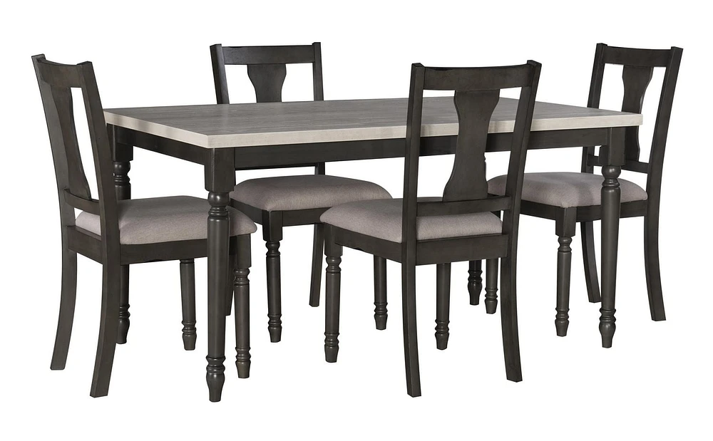 Weston 5-Piece Dining Set, Grey