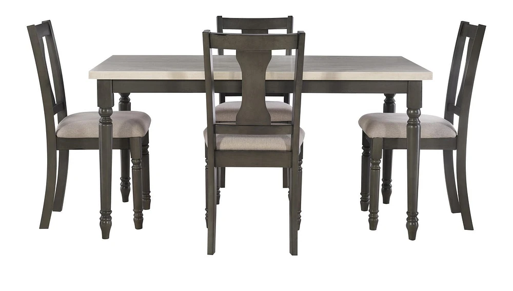 Weston 5-Piece Dining Set, Grey